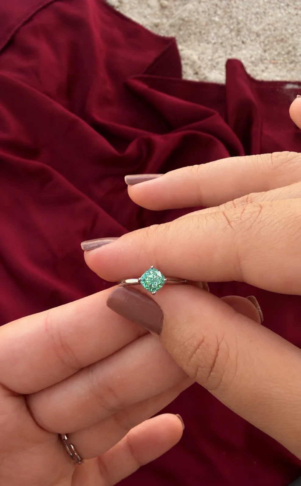 Anel Mini Green Lunar 5mm