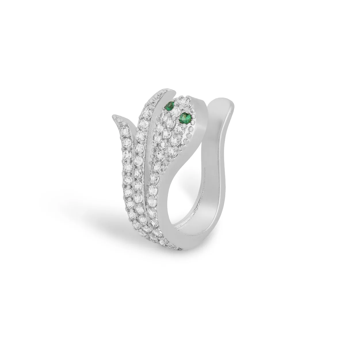 PIERCING FAKE CRAVEJADO COBRA 1MM RODIO BRANCO \SEM PEDRA \ZB+ESM