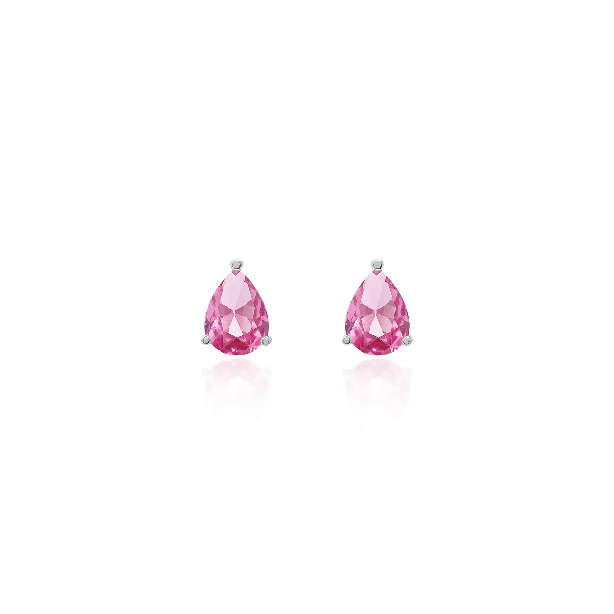 BRINCO GOTA 6X7MM RODIO BRANCO \\PINK \\LIS