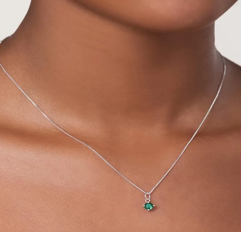 Gargantilha prata maciça 925 com zircônia 45 cm Rommanel