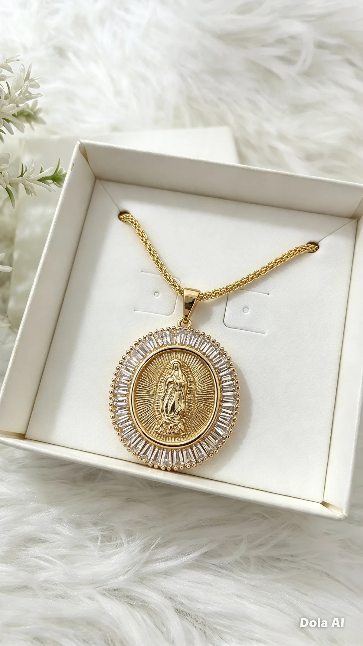 Cordão nossa senhora cravejado