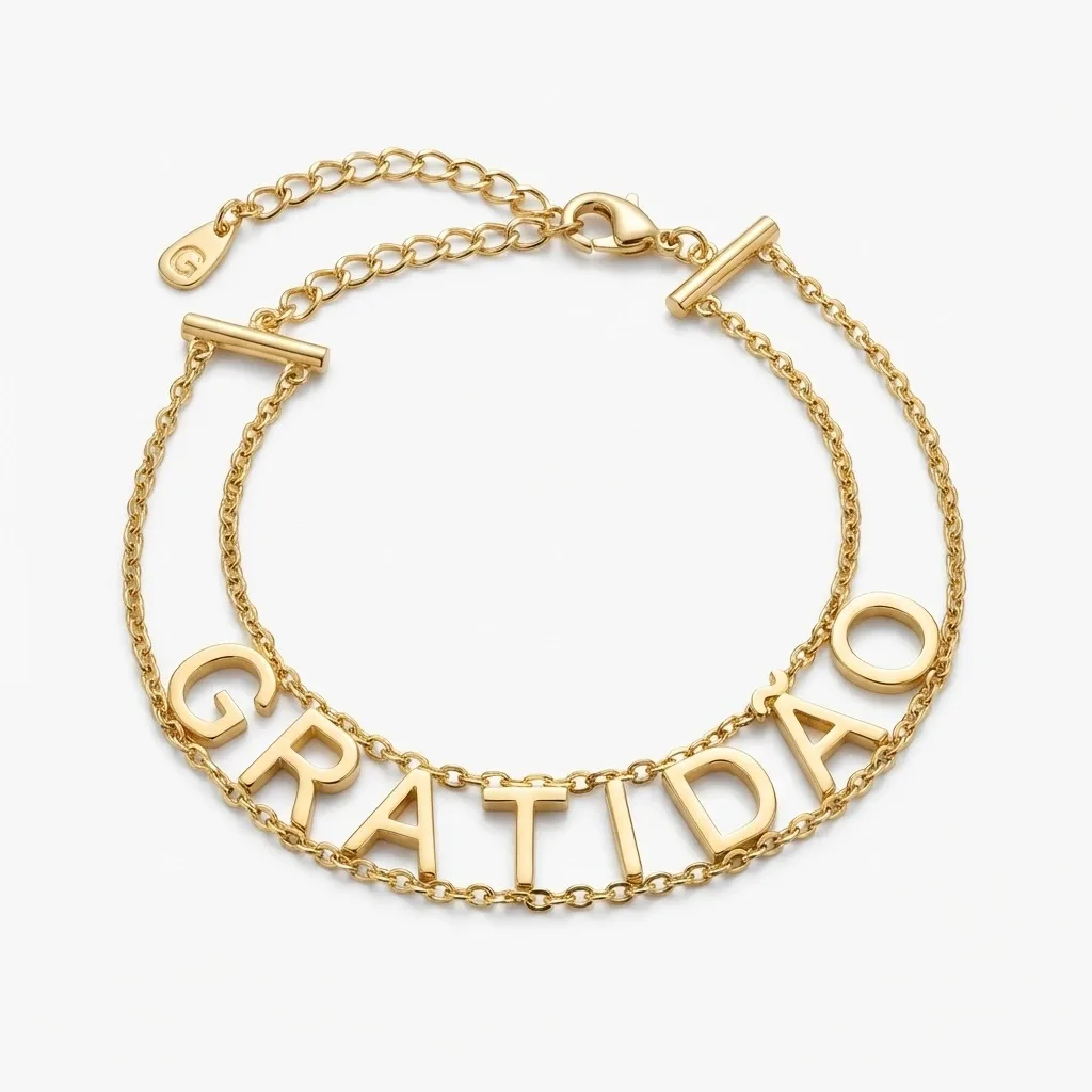 PULSEIRA GRATIDÃO LISA DOURADO