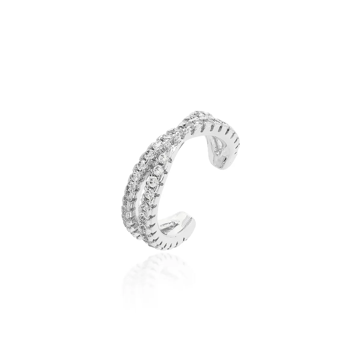 PIERCING X CRAVEJADO P RODIO BRANCO \SEM PEDRA \ZB